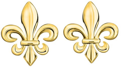 Lot de 2 Pin's Fleur de Lys | Broche Classique et Elégante | Pins Doré Cadeau Epingle de Mariage pour Homme | Épinglette France Patriote