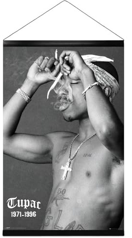 Close Up Tupac Shakur - Poster (Smoke) (Größe: 61cm x 91,5cm) (Poster & Posterleisten)