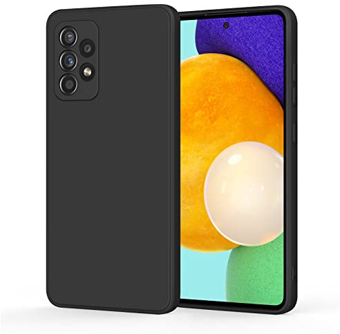 Mugust Handyhülle für Samsung Galaxy A52 5G/4G & A52s 5G Hülle, Ultradünne Weiche Flüssigsilikon Hülle, Vollständige Schutzhülle Handyhülle für Samsung Galaxy A52s 5G & A52 5G/4G (Schwarz)