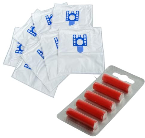 Avern Dust Bags Compatible With Miele hoover bags Complete C2 Complete C3 Classic C1, S8,S5,S2 GN TYPE Vacuum Cleaners (8 Pack + 5 Freshener Sticks) (Blue GN Bags, 8 Pack + Fresheners Sticks)