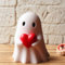 Starnearby Cute Geist Statue, Rotes Herz Geist Figuren, Gruselig Geister 2024 Halloween Geisterfigur, Halloween-Statue Desktop Ornamente Halloween Deko Outdoor & Indoor
