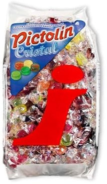 iChuches | Caramelos duros Con Azúcar - Sin Gluten | Bolsa 1 Kg | Diferentes sabores: Café, Creme, Eucalipto, Miel Limón, Anís, Fullmint, Regaliz, etc. (Pictolín Galaxin Cristal)