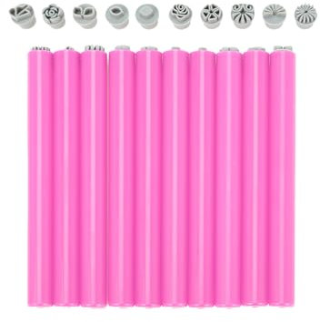 Sahunfri 10 Pcs Nail Art Stamp Pen Set,The Nail Art Tools Set Includes Ten Different Patterns,Nail Art Pens for Diy and Professional
