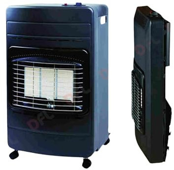 Kasart Stufa a gas con 3 regolazioni termiche, alimentazione GPL-butano, 4200W, sicurezza avanzata, ruote piroettanti