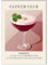 Happymotive – Premium Cocktail Poster wahlweise in DIN A3 oder DIN A4 – Premium Druck auf 300g Papier – Wanddekoration für Bar, Küche und Homebar, Office ohne Rahmen Clover Club A3