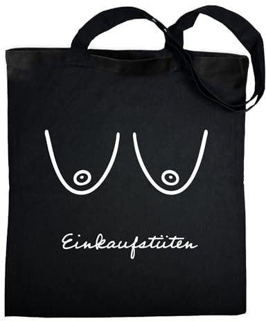 Looty Baumwolltasche mit Motiv - Penis Tasche/Beutel - Lustige Baumwolltasche - Witziges Geschenk für Männer und Frauen für JGA, Geburtstag, Party Penis Geschenkidee (Einkaufstüten)