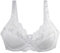 Warehouse+Clearance,Bras for Women Floral Lace Full Coverage Plus Size Wire Free for Large Busts Pull On Comfort Breathable Soft Cup Bra with Adjustable Straps for Everyday White