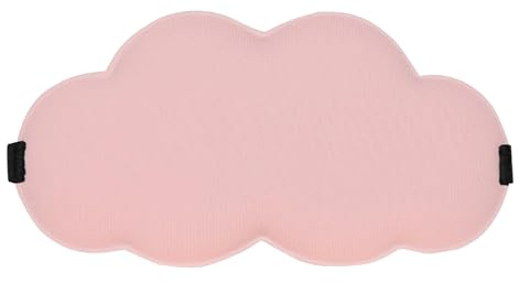 Augenmaske Zum Schlafen, 3D Wolke Augenmaske, Weiche und Atmungsaktive Memory Schaum Augenmaske, Lichtblockierende Schlafbrille mit Verstellbarem Gummiband für Schlafen Reisen Partei (Rosa)
