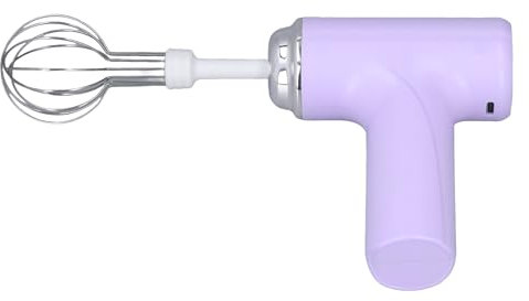 Elektrischer Schneebesen, Kabelloser Handmixer, Handrührgerät, Schneebesen aus Edelstahl, Rührgerät, Rotierender Halbautomatischer Schneebesen Zur Herstellung von Sahne (PURPLE)