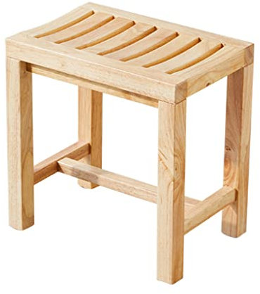 YRCHang Sgabello da Doccia da Bagno Legno Anti-Slip Impermeabile Sgabello di Sedile Forte E Resistente Sgabello da Cambio per Soggiorno Camera da Letto casa(Size:42×28×48CM)