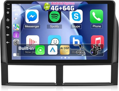 NHOPEEW 4+64G Autoradio für Jeep Grand Cherokee WJ 1998-2004 - 9 Zoll Android Autoradio mit Drahtlos Carplay und Android Auto - Mirror Link 32EQ DSP Split-Screen + Rückfahrkamera & Mikrofon