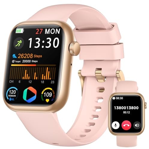 Smartwatch Uomo Donna, 1.83'' Orologio Smartwatch con Chiamata Bluetooth,Pressione Sanguigna/Cardiofrequenzimetro/Sonno,Contapassi,120+ Modalità Sportive, Impermeabile IP68 Smart Watch per Android&iOS