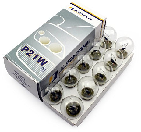 Jurmann Trade GmbH * PRAKTISCHES SET * - 10 Stück - P21W - BA15S - 21W 12Volt 21Watt KFZ Beleuchtung - LONGLIFE - Glühlampe, Glassockellampe, Glühbirne, Soffitte, Autolampen WERKSTATTWARE