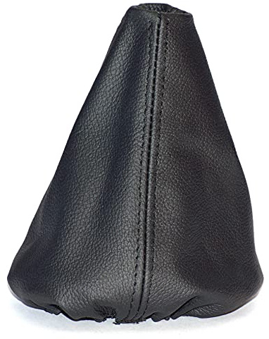 myshopx SA106 Schaltmanschette Schaltsack Sack Schwarz Faden Schwarz Echt Leder