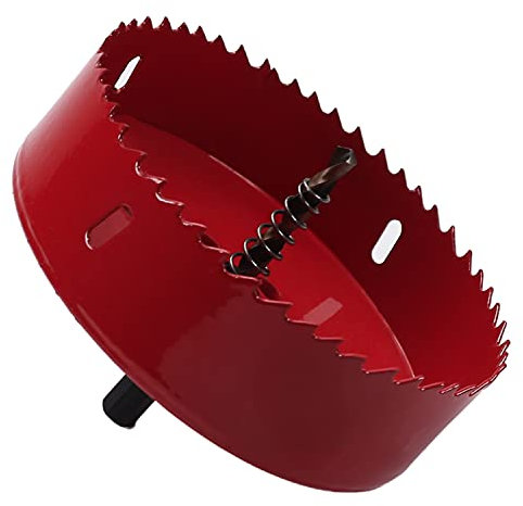 Utoolmart Sega a tazza bimetallica da 120 mm M42 Lama per sega a tazza in acciaio ad alta velocità 25 mm Profondità di taglio Opener Cutter Drill Bit con manico triangolare per lamiera di legno