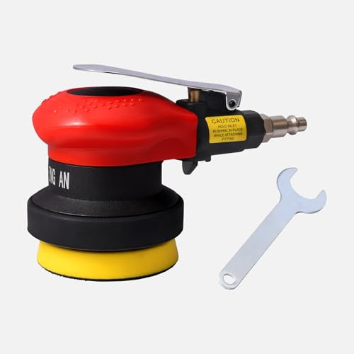 ZHONG AN 3inch Random Orbital Sander – Pneumatic Palm Sander For Wood, Composites, Metal