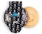 DASH Mini Waffle Maker Machine for Individuals, Paninis, Hash Browns, & Other On the Go Breakfast, Lunch, or Snacks, with Easy to Clean, Non-Stick Sides, Black Skull 4 Inch
