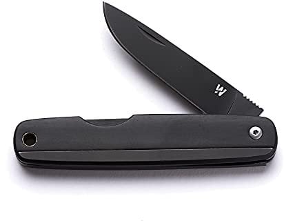 Whitby Pocket Knife, Stainless Steel Folding Knives Black Pakkawood Handle, Stylish High Performance, Non Locking EDC 2.25” Blade, Portable for Camping Hiking