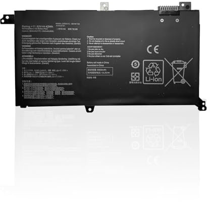 7xinbox 11.52V 42Wh B31N1732 B31Bi9H 0B200-02960000 0B200-02960400 3ICP5/57/81 Replacement Laptop Battery for Asus Vivobook S14 S430FA-EB021T S430UA-EB015T