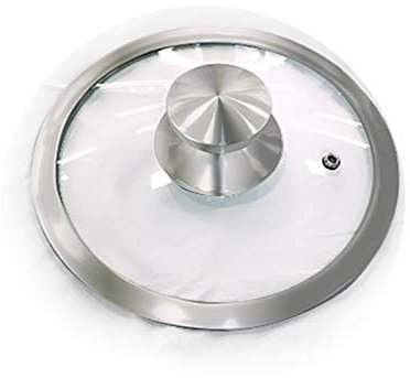 BoBoHome Tapa De Olla Tapa De Sartén De Vidrio Templado De 19 Cm Reemplazo Universal Transparente con Orificio De Ventilación De Vapor para Sartenes Ollas