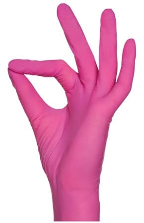 Guantes de Nitrilo Rosa 100 uds