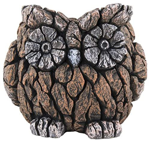 Garden Cement Planter Owl 22cm Outdoor Flower Pot Conrete Ornament Fiqurine (Cement Planter Owl)