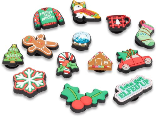 Crocs Jibbitz Schuhanhänger, Weihnachts- und Winterferien-Kollektion, Multipack, Feiertags-Favoriten, 13 Pack