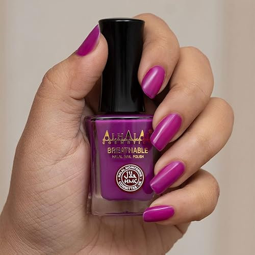 MANNAT Halal Gel Nail Polish - Soak Off Varnish Art Polish - Water Permeable Red & White Enamel - Glossy Finish, Vegan & Cruelty-Free (AL-150)