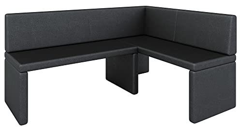 Eckbank Akiko Corner Bench - Eckbankgruppe für Ihrem Esszimmer, Küche modern, Sitzecke, Essecke. Perfekt für Küche, Büro und Rezeption. Solide und Starke Verarbeitung. (Soft 11, 196x142cm rechts)