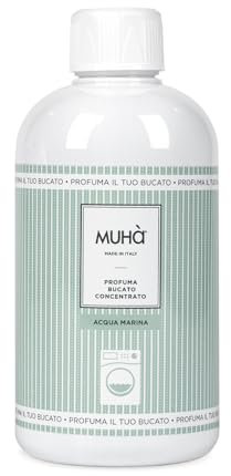 MUHA' | Profuma Bucato Concentrato, Fragranza Acqua Marina, Ideale per lavatrice o lavaggio a mano, Profumazione a Lunga Durata, Formato da 400ml