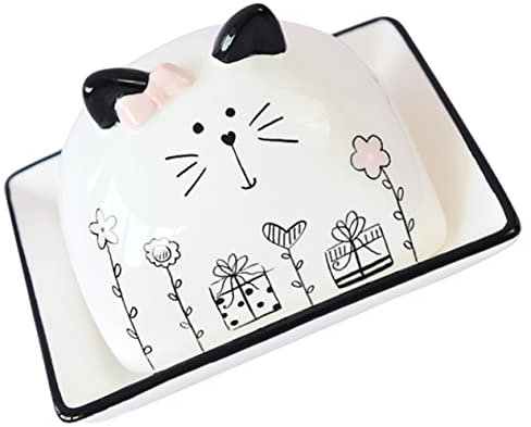 YARNOW Per in Con Coperchio Portaburro Di Cartone Animato Contenitore Per Burriera Per Formaggi Da Design Funzionale