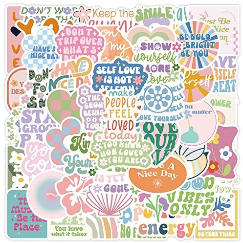 50 PCS of Danish Stickers Type A, Pink Watercolor Graffiti Stickers, Book Stickers and Photo Album Stickers Clip Art, Suitable for Mobile Phones, Luggage, Musical Instruments, Refrigerators