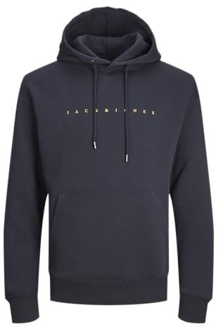 Jack & Jones Herren Jjestar Jj Sweat Hood Noos Pls Kapuzenpullover, Dunkelblau, 5XL Große Größen EU
