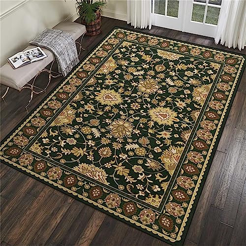 AU-SHTANG deko Wohnzimmer Goldener Teppich, Nicht verblassen der Couch Tisch, rutsch Fester Staub saugender Teppichbalkonteppich,Gold,150x210cm