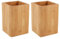 LOLYSIC Lot de 2 baguettes en bambou 14 x 10 cm Porte-couverts carré en bambou naturel pour bureau de cuisine Stylo de rangement