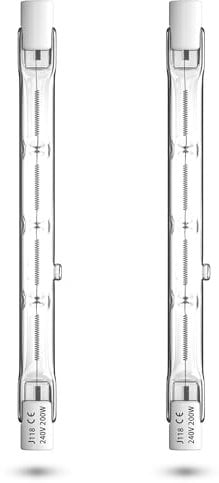 Bonlux 200W R7s Dimmbar 118mm HalogenlampenWarmweiß2800Kr7s linear 3900lmhalogen leuchtmittelfür die beleuchtung von haus, arbeit, sicherheit, straßenlaterne,Landschaftsleuchten, etc (2Pcs)
