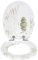 eSituro Toilet Seat Soft Close, Bottom-mounting Toilet Seat O-Shape, Heavy Duty Engineered Wood Family Loo Seat, Pan Seat, Suitable for Mounting Hole Spacing 130-175mm