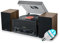BMI Platine Vinyle Muse MT-120 MB avec système CD, Bluetooth, USB, stéréo 3 Vitesses 33/45/78 Tours, Ampoule DIAMS LED
