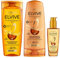 L'Oréal Paris Elvive Extraordinary Oil Set for Dry Hair, Deep Nourishing Routine, Infused With Precious Marula And Camellia Oils, Silicone Free, Shampoo 400ml, Conditioner 300ml, Hair Oil 100ml