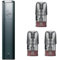 Elf Bar Mate, 500 Battery with 3 Pack Refillable Replacement Pod, E-Cigarettes, E-Liquid, Smooth Vaping, 2ml Cartridge Capacity, No Nicotine (Black Grey Battery + 1.2ohm Replacement Pod)
