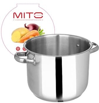KASANOVA Pentola 24 cm in acciaio inox Mito argento cottura