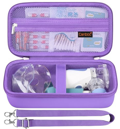 Canboc Maleta de atomizador portátil, atomizador de Mano para Adultos, Bolsa de atomizador de Malla con Correa extraíble para Hombros, Morado