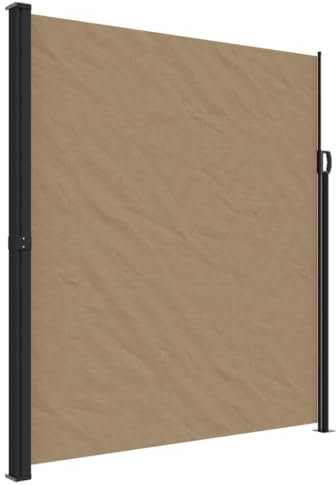 vidaXL Auvent latéral rétractable Taupe 220x500 cm, écran d’intimité de Jardin, Brise-Vue de Balcon, écran d'extérieur, Brise-Vue d'extérieur