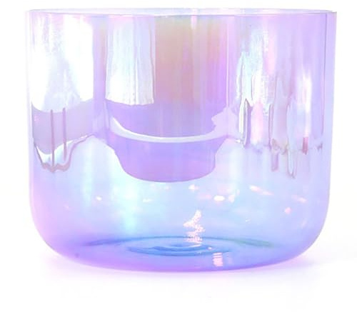 Alchemy Crystal Singing Bowl, For Yoga Meditation & Sound Healing, Quartz Chakra Bowl With Free Acrylic Striker & O-ring, Clear Purple (Color : 8 Inch E Note, Size : 432Hz)
