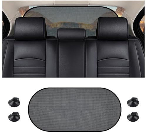 Plegable Trasera Tapasol para Coche Parabrisas,Protector Solar Coche para Proteger del Sol & Refrescar,Universal Accesorios Coche Interior Parasol Coche para Coche Camión SUV (Parabrisas Trasero)