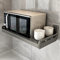 Sturdy Electric Oven Shelf WallMounted Microwave Holder Rack for Electric Oven Microwave/Gun Gray/60Cm