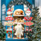 Dwafill Decoración Puerta Navidad, Decoracion Navidad Exterior, Pancarta Feliz Navidad Que Contiene Elementos de Muñeco de Nieve y Papá Noel, Disponible en Decoración Navideña Arbol (Rojo)