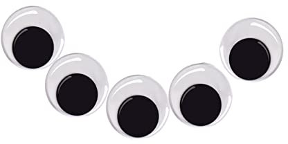 SEWACC 100stücke Selbstklebende Wackelaugen Kunststoffmaterial Schwarz Und Weiß Zum Abziehen Und Aufkleben Für DIY Basteln Scrapbooking Und Spielzeugzubehör