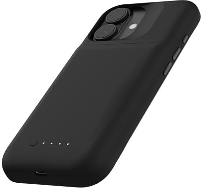 ZAGG mophie Juice Pack Power Bank for iPhone 16, 2,800mAh Battery Case with +50% Extra Battery Life, 6-Foot Drop Protection, Slim Design, LED Power Indicator, USB-C Port, (Black)