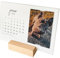 PuK Fotokalender zum selbst gestalten mit Holzsockel | Tischkalender 2025 DIN A5 Monatsübersicht | Bastelkalender mit Feiertagen und Kalenderwochen | DIY Tischkalender 2025 (mit Holzsockel)